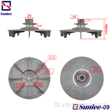 เครื่องซักผ้าถังคู่ มู่เล่อลูมิเนียม เส้นผ่านศูนย์กลาง60mm